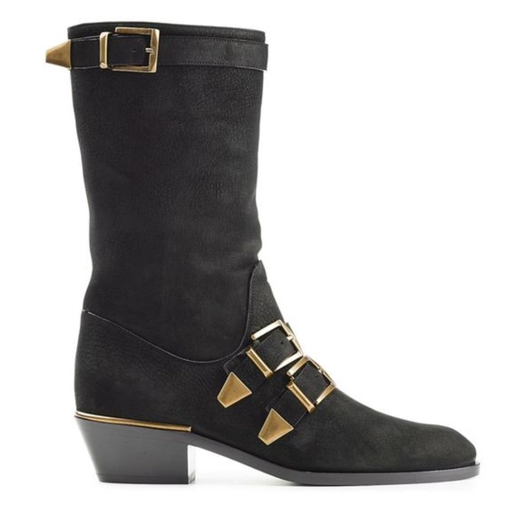 CHLOÉ Black Buckles Boots - Picture 2 of 5